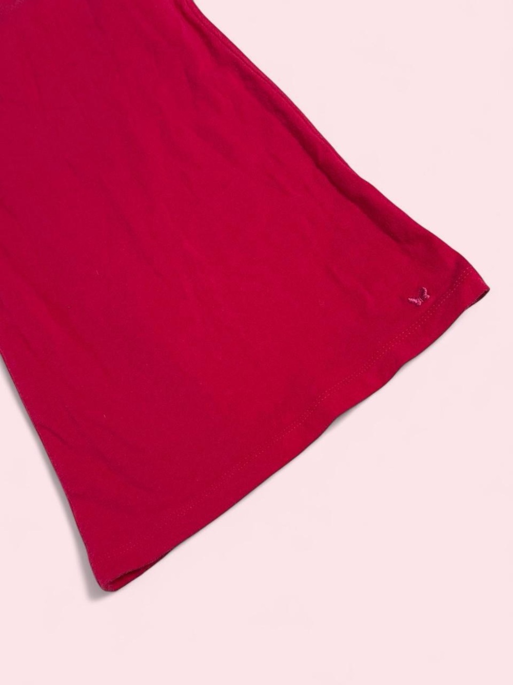 Aeropostale Y2K Butterfly Bright Pink Women's Stretch Cotton Camisole Tank - Picture 4 of 6